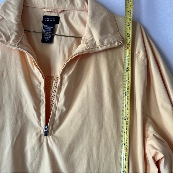 IZOD Yellow Quarter Zip Windbreaker Pullover Jacket Men’s Size S Mesh Lined - Picture 4 of 9
